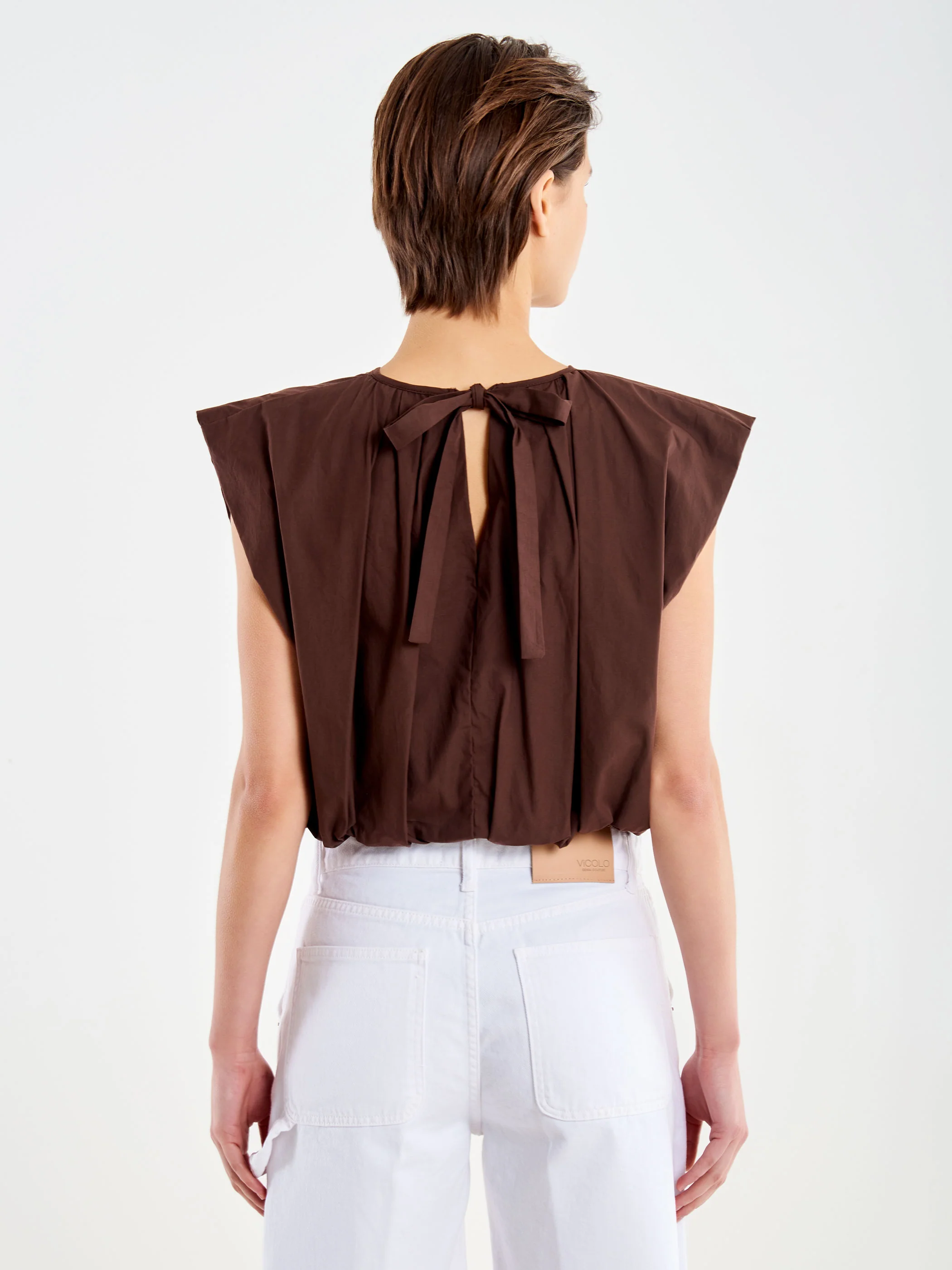 Top in cotone con Arricci - Image 3